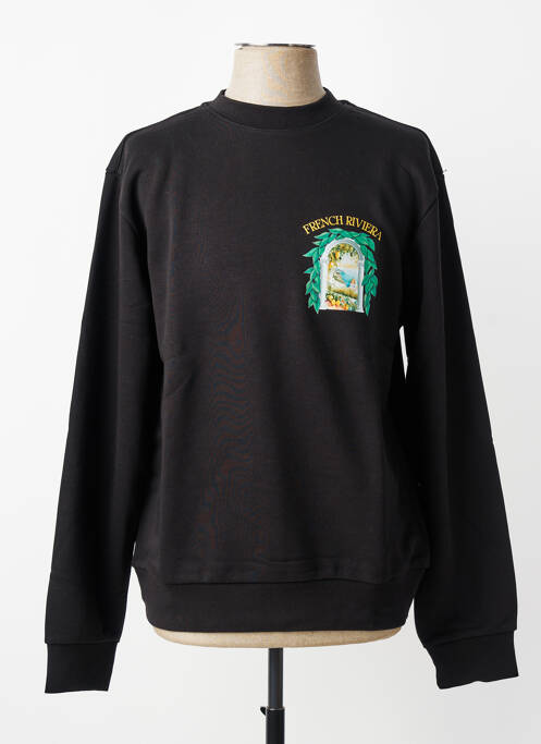 Sweat-shirt tissage jersey manches longues noir MBM homme
