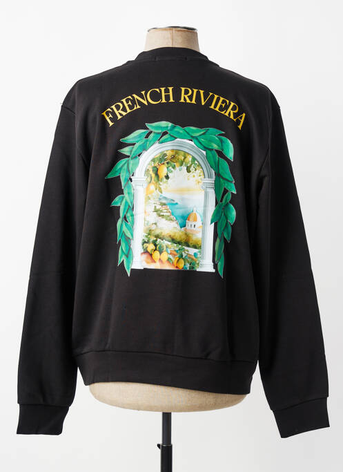 Sweat-shirt tissage jersey manches longues noir MBM homme