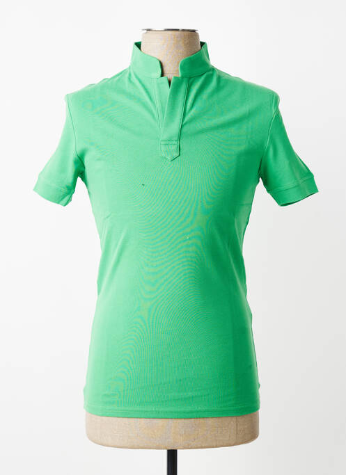 Polo stretch manches courtes vert MBM homme