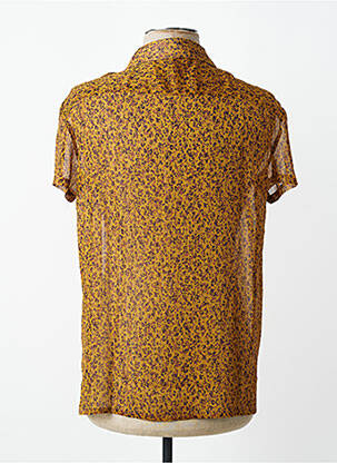 Chemise manches courtes coupe droite jaune MBM homme