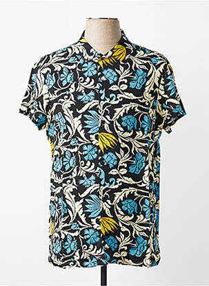 Chemise manches courtes imprimé fantaisie bleu MBM homme
