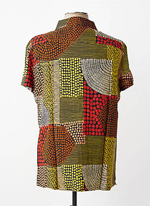 Chemise manches courtes imprimé fantaisie jaune DAVID BABY homme