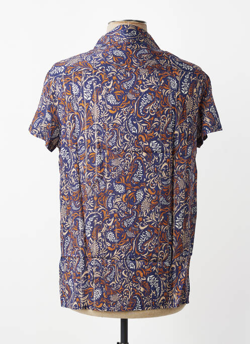 Chemise manches courtes coupe droite bleu MBM homme