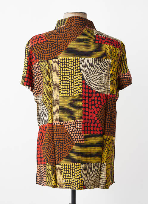 Chemise manches courtes imprimé fantaisie jaune DAVID BABY homme