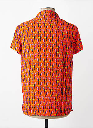 Chemise manches courtes coupe droite orange MBM homme