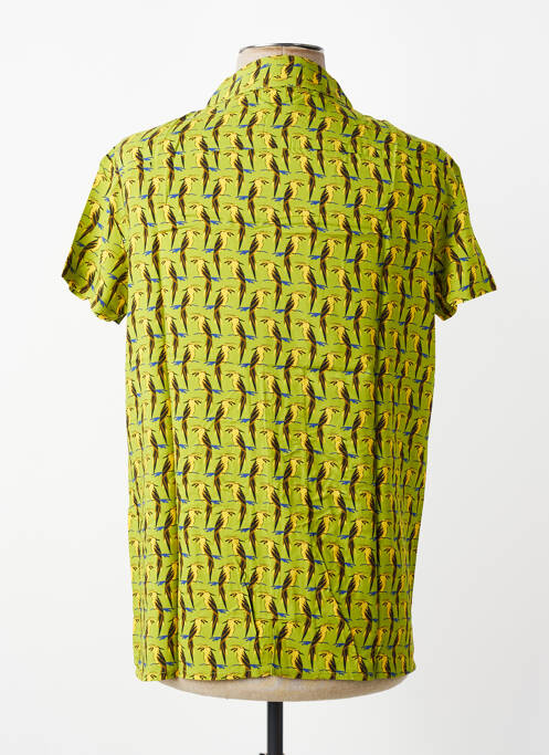 Chemise manches courtes coupe droite vert MBM homme