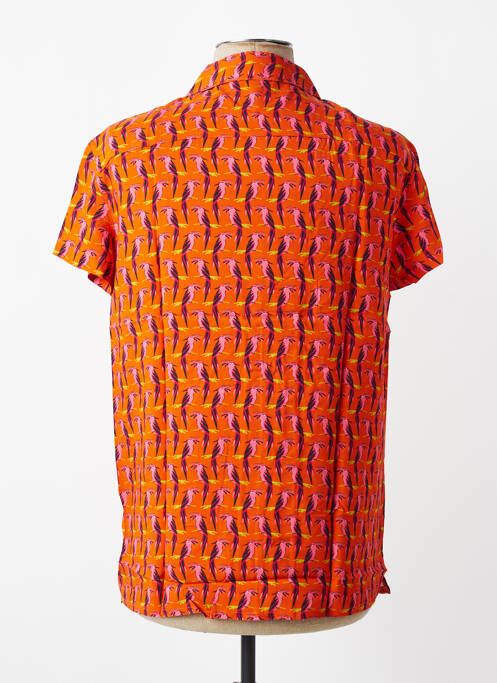 Chemise manches courtes coupe droite orange MBM homme