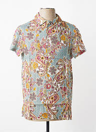Chemise manches courtes coupe droite orange MBM homme