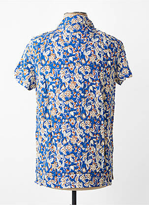 Chemise manches courtes coupe droite bleu MBM homme