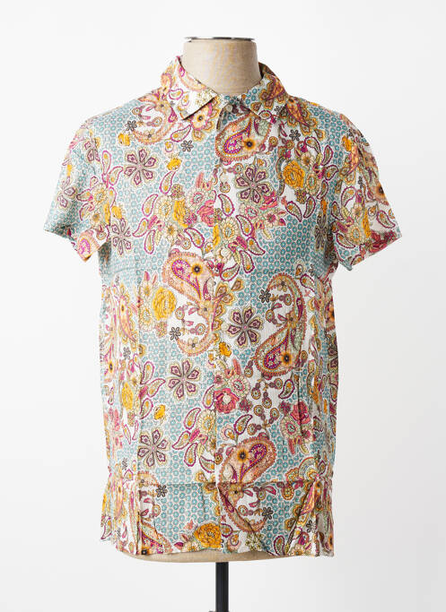 Chemise manches courtes coupe droite orange MBM homme
