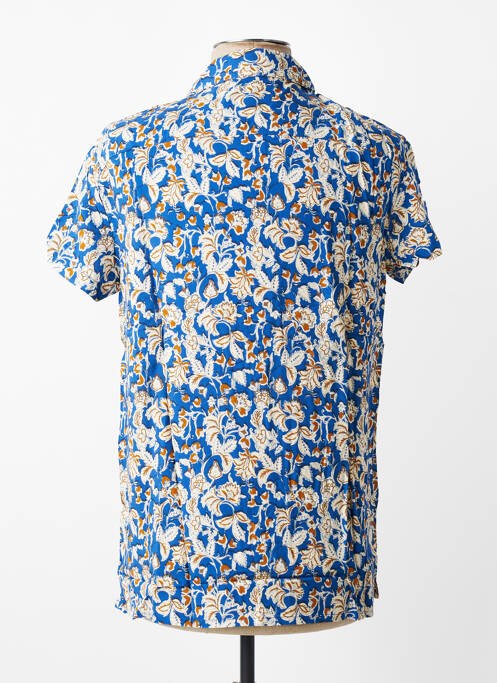Chemise manches courtes coupe droite bleu MBM homme