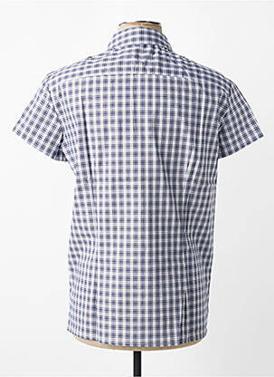 Chemise manches courtes poches bleu MBM homme