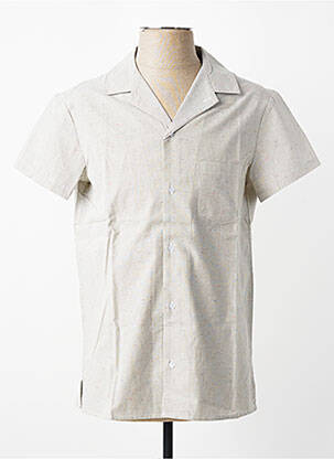 Chemise manches courtes poches beige MBM homme