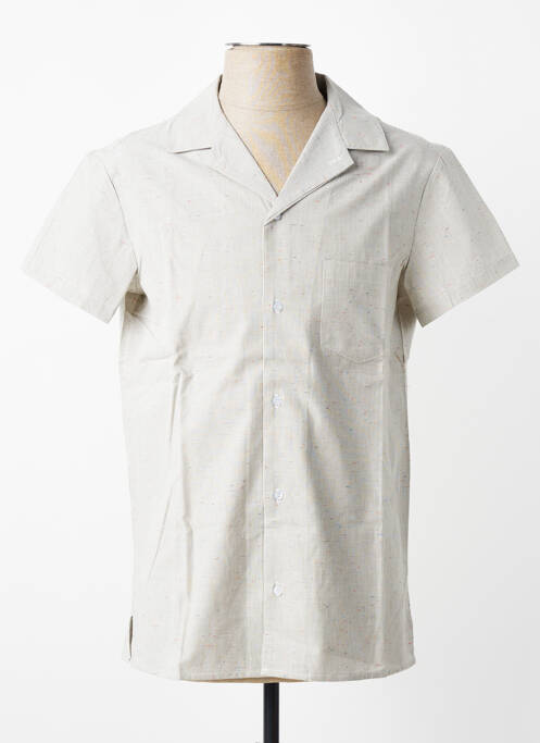 Chemise manches courtes poches beige MBM homme