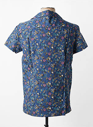 Chemise manches courtes poches bleu MBM homme