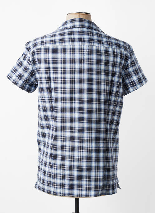 Chemise manches courtes poches bleu MBM homme