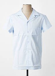 Chemise manches courtes poches bleu MBM homme