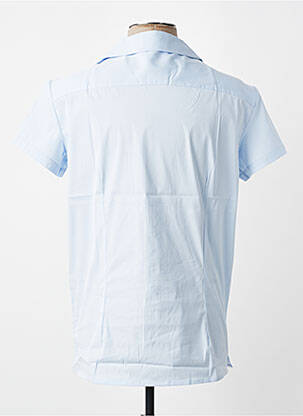 Chemise manches courtes poches bleu MBM homme