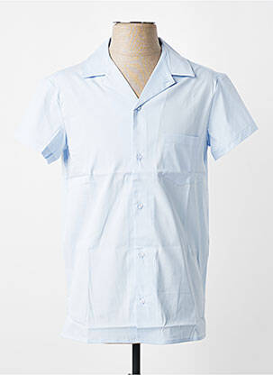 Chemise manches courtes poches bleu MBM homme