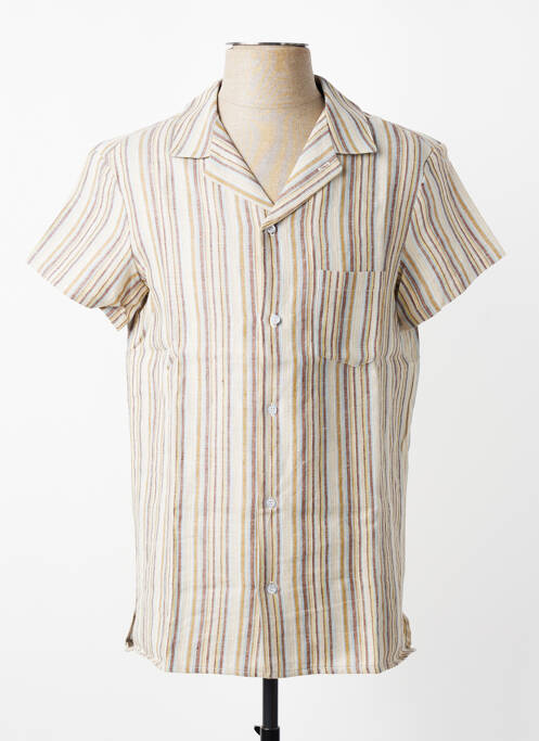 Chemise manches courtes poches beige MBM homme