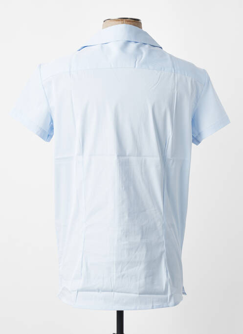 Chemise manches courtes poches bleu MBM homme