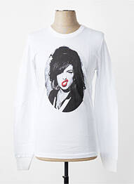 T-shirt coupe cintrée manches longues blanc DAVID BABY homme
