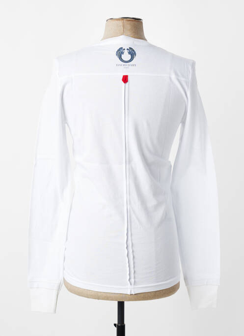 T-shirt coupe cintrée manches longues blanc DAVID BABY homme