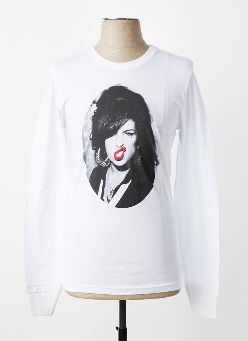 T-shirt coupe cintrée manches longues blanc DAVID BABY homme