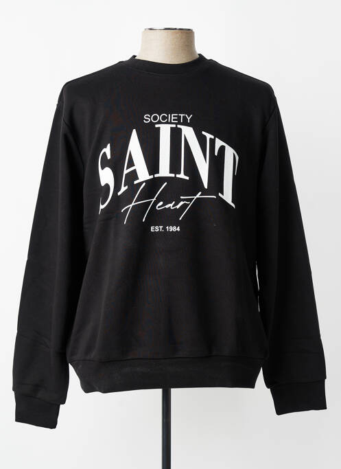 Sweat-shirt tissage jersey manches longues noir MBM homme