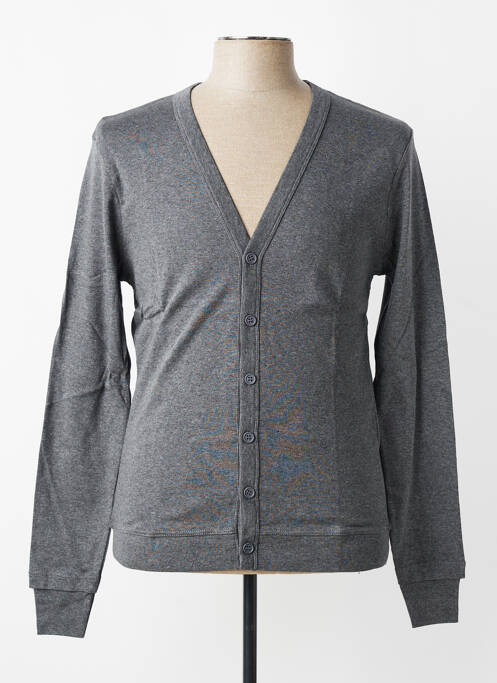 Gilet manches longues col v gris MBM homme