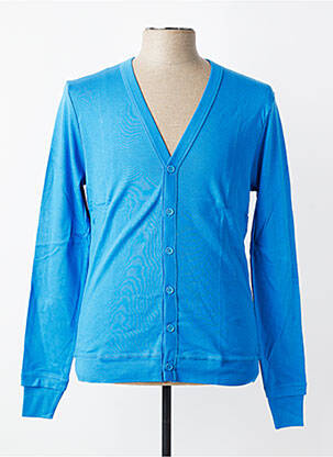 Gilet manches longues col v bleu MBM homme