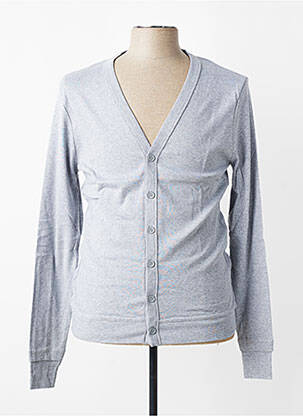 Gilet manches longues col v gris MBM homme