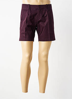 Bermuda coupe droite taille normale violet MBM homme