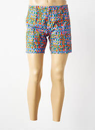 Short fermeture zippée sous rabat boutonné orange DAVID DEBY femme