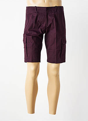Bermuda coupe droite violet MBM homme