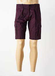 Bermuda coupe droite violet MBM homme