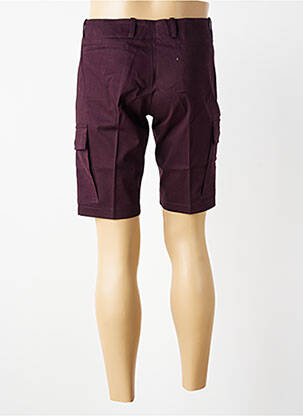 Bermuda coupe droite violet MBM homme