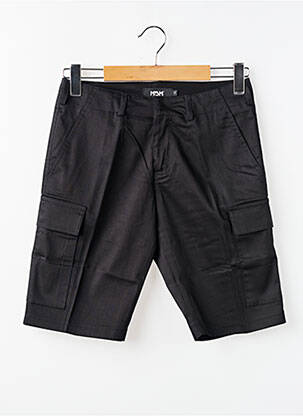 Bermuda coupe droite noir MBM homme