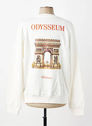 Sweat-shirt sérigraphie manches longues blanc MBM femme