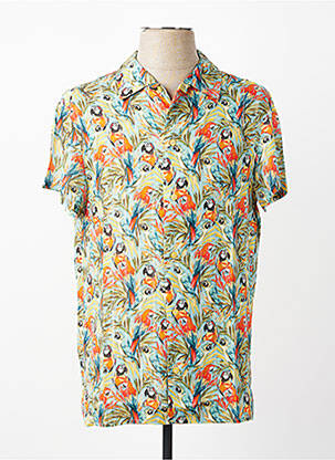 Chemise manches courtes imprimé fantaisie bleu MBM homme