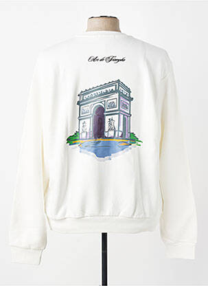 Sweat-shirt manches longues manches longues blanc MBM homme
