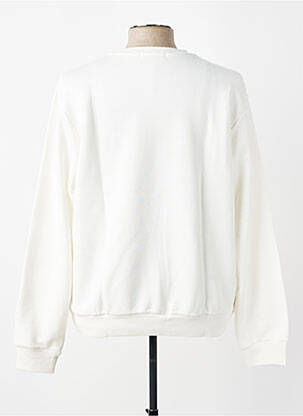 Sweat-shirt manches longues manches longues blanc MBM homme