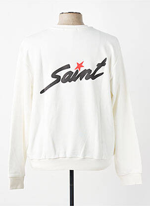 Sweat-shirt manches longues manches longues blanc MBM homme
