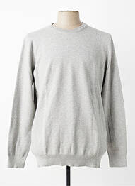 Pull col rond manches longues gris MBM homme