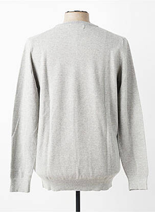 Pull col rond manches longues gris MBM homme