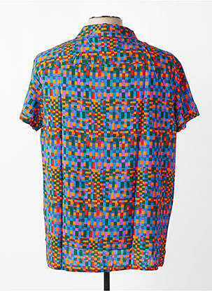 Chemise manches courtes imprimé fantaisie orange DAVID DABY homme