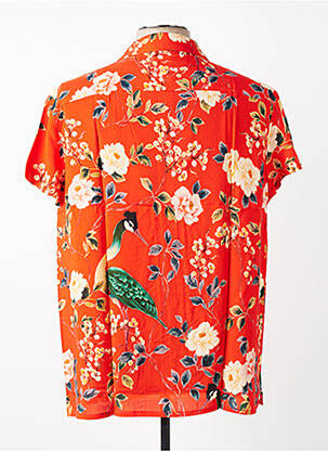 Chemise manches courtes imprimé fantaisie rouge DAVID DABY homme