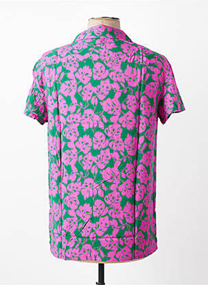 Chemise manches courtes imprimé fantaisie violet MBM homme