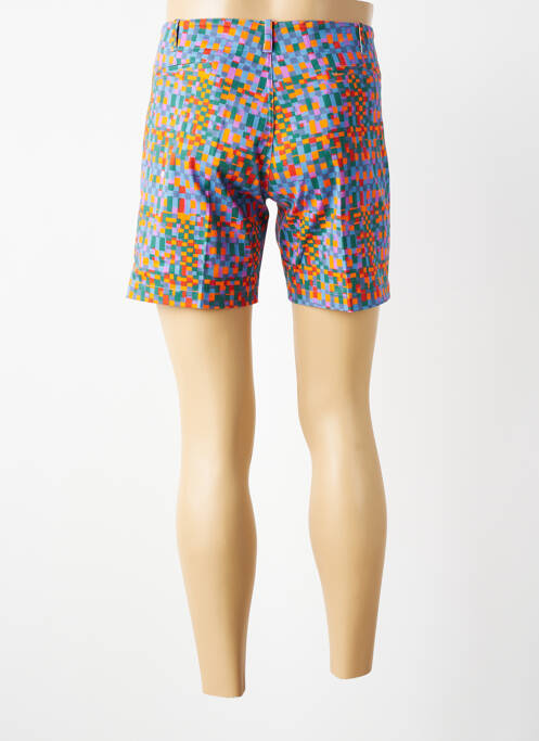 Short fermeture zippée sous rabat boutonné orange DAVID DEBY femme