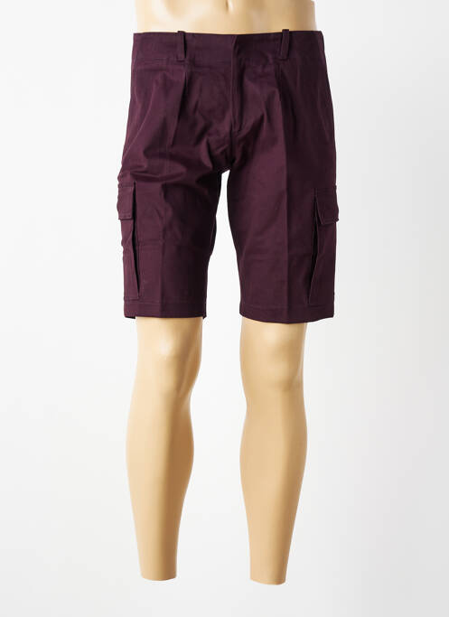 Bermuda coupe droite violet MBM homme
